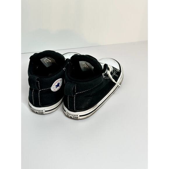 Converse Kids Chuck Taylor High Tops – Size 9 – Black Canvas Sneakers - Picture 4 of 9